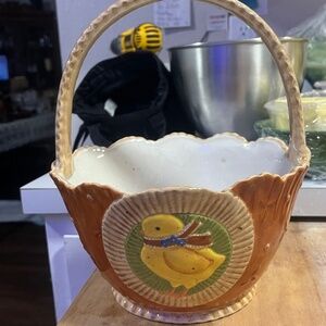 Ceramic vintage Easter basket